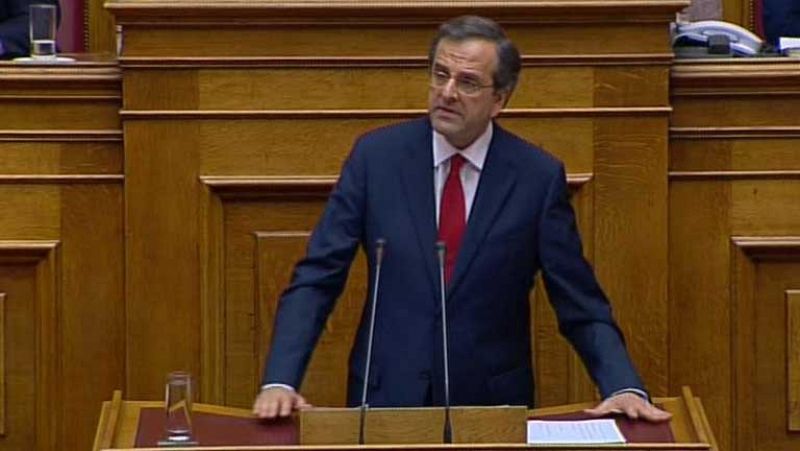 Samaras pide "un poco de aire" para cumplir con el rescate griego