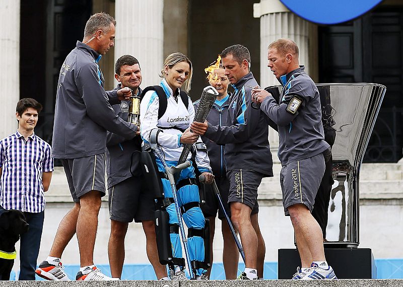 La llama paralímpica recorre su último trayecto antes de la ceremonia de inauguración