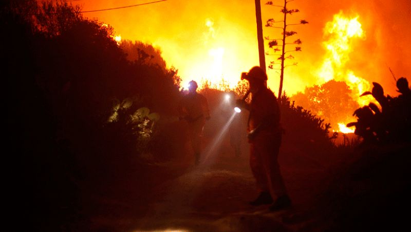 Miles de vecinos en Málaga tienen que salir "pitando" ante el rápido avance de las llamas