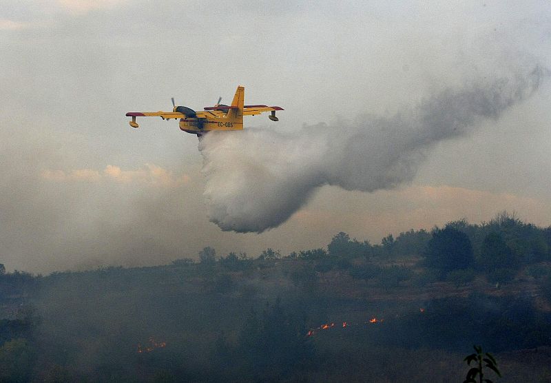 Castilla y León rebaja a nivel 1 un incendio en el municipio de Ponferrada (León)
