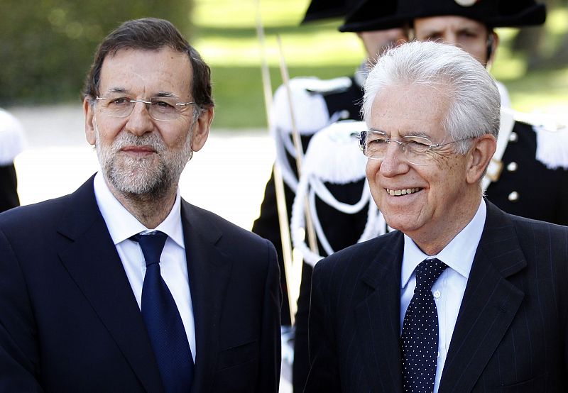 Rajoy y Monti estrechan su cooperación para afrontar la crisis de cara al Consejo Europeo