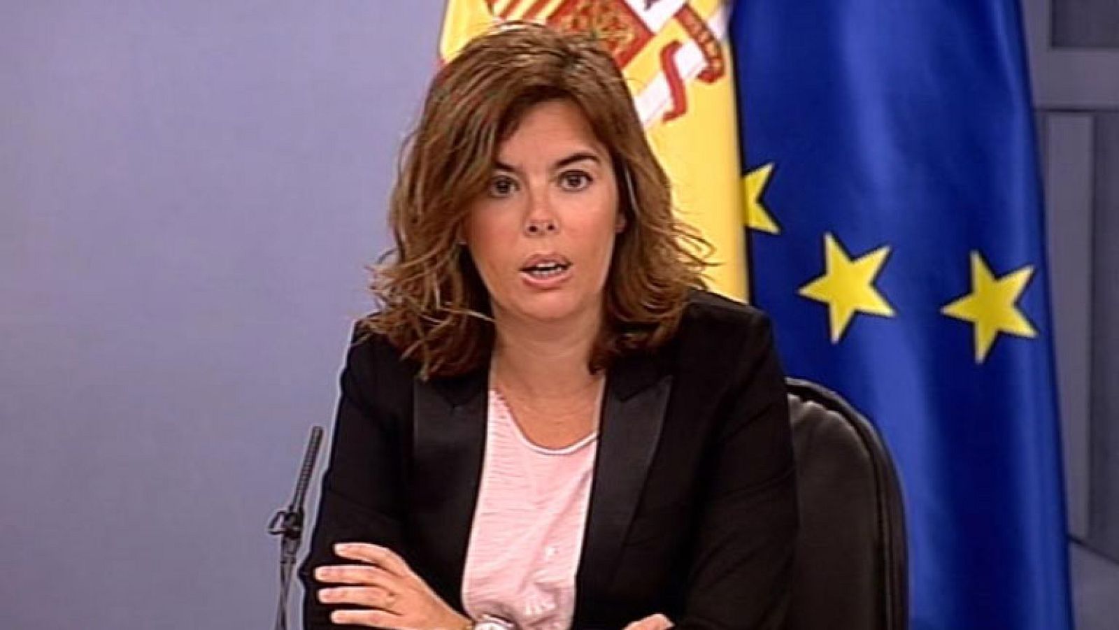 Soraya Sáez de Santamaría valora la reunión entre Rajoy y Mas