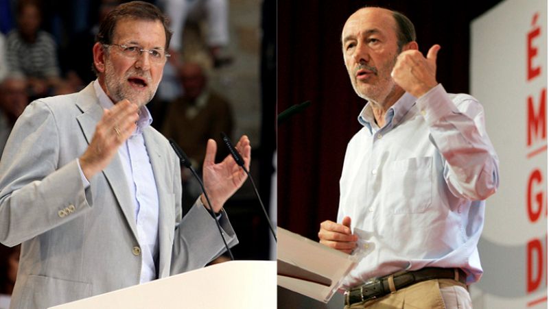 Rajoy destaca la "solvencia" de Galicia ante la crisis y Rubalcaba critica la austeridad extrema