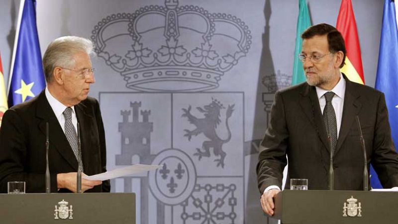 Rajoy y Monti rechazan mayor control de Bruselas en los presupuestos y reclaman la unión bancaria