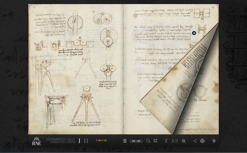 Los códices de Leonardo Da Vinci de la Biblioteca Nacional, al alcance de todo el mundo
