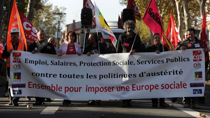 Las protestas en Europa contra la austeridad se dejan sentir más en Portugal, Grecia y Bélgica