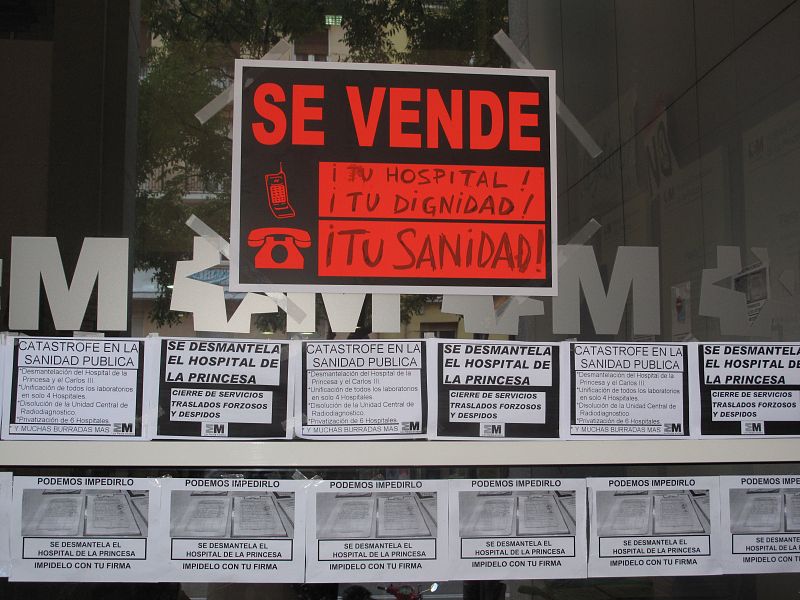 Los hospitales madrileños, en pie de guerra contra la gestión privada: "La sanidad no se vende"