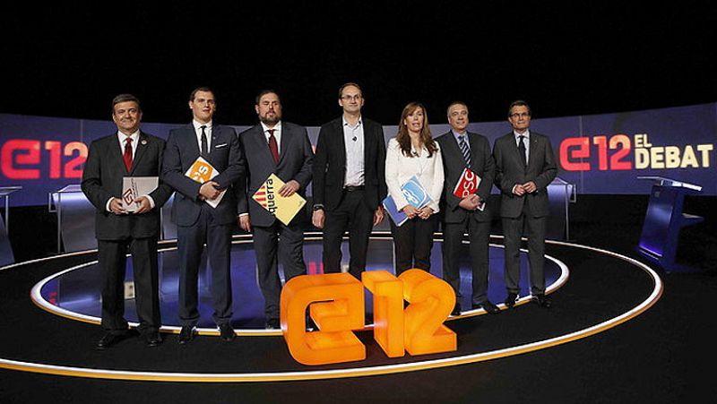 El modelo de Estado y la consulta soberanista marcan el debate electoral de Cataluña
