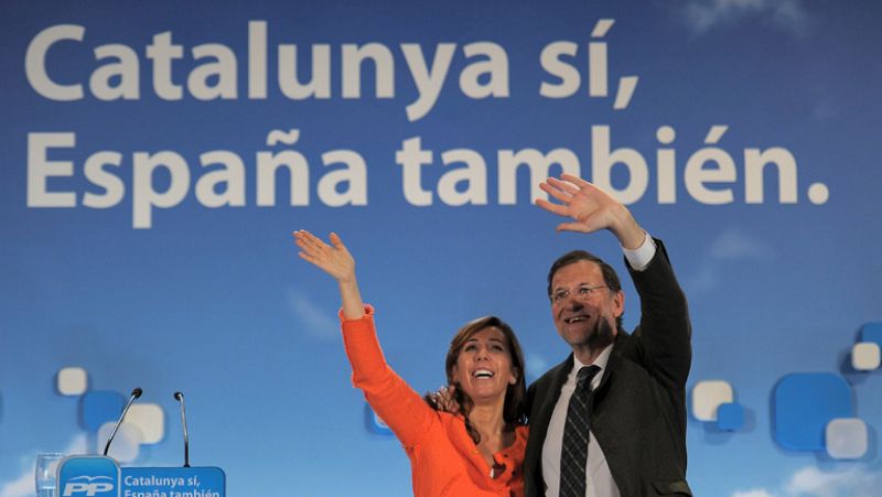Rajoy pide agrupar el voto en el PP y subraya que nadie sacará a Cataluña de España