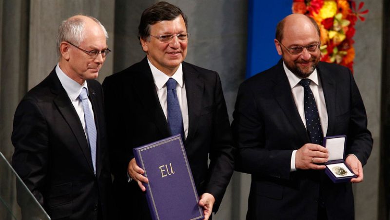 Van Rompuy, al recoger el Nobel de la Paz: "Saldremos de esta juntos"