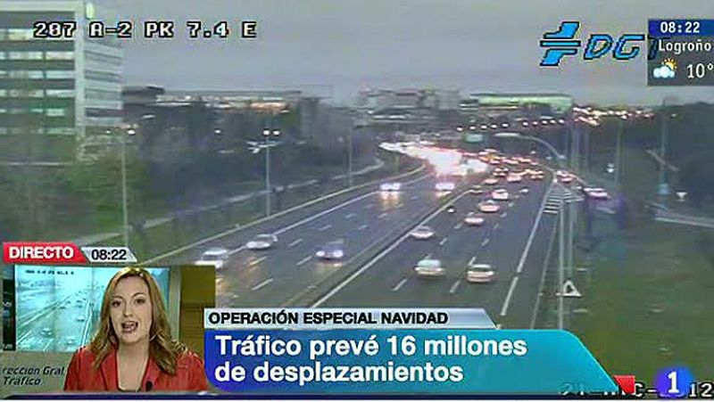 Tráfico prevé 16 millones de desplazamientos durante la Navidad