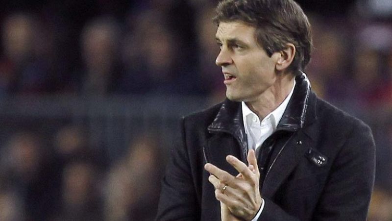 Tito Vilanova presencia el primer entrenamiento del año