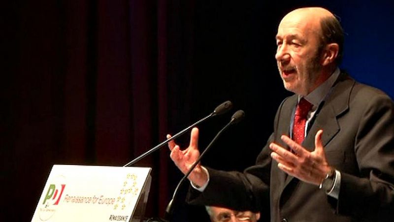 Rubalcaba dice que las medidas de austeridad de la derecha solo generan euroescepticismo