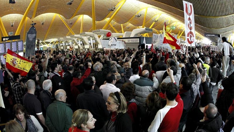 La primera semana de huelga en Iberia concluye sin avances en la negociación del ERE