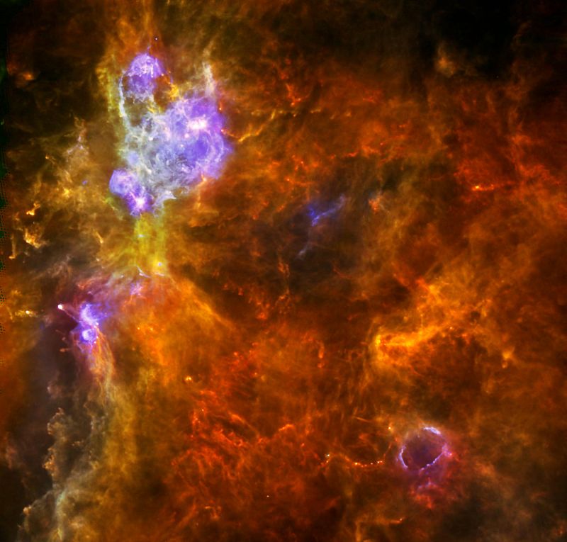 El telescopio Herschel revela cómo se forman las estrellas gigantes