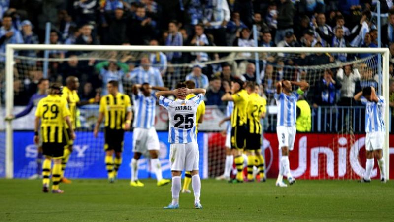 Málaga y Borussia Dortmund empatan de milagro en un intenso partido de Champions