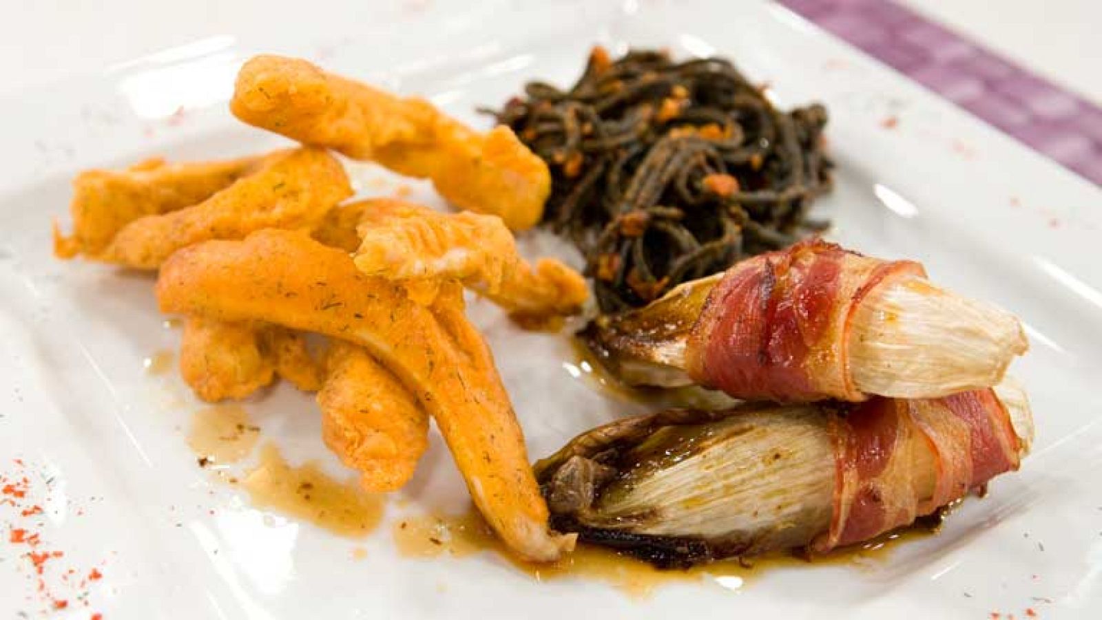 Saber cocinar - Palometa en tempura con pasta picante