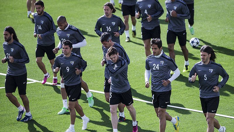 El Málaga se prepara para el duelo contra el Dortmund sin Pellegrini