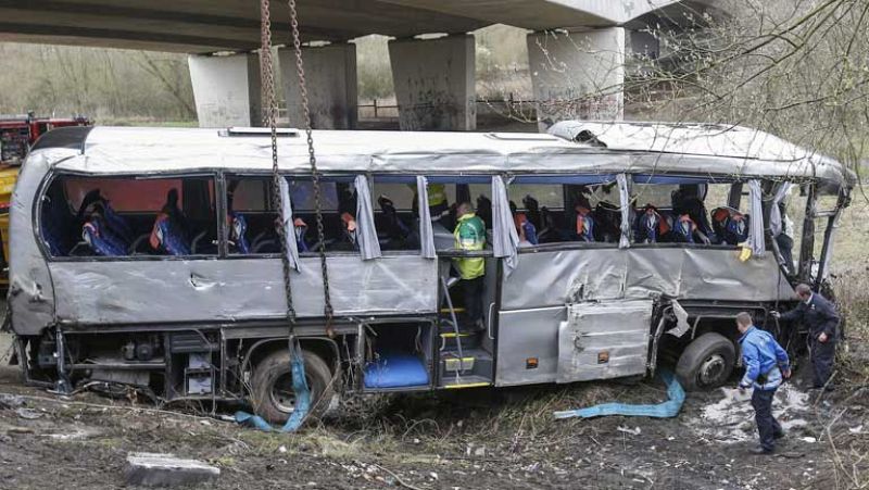 Cinco muertos en un accidente de autobús en Bélgica