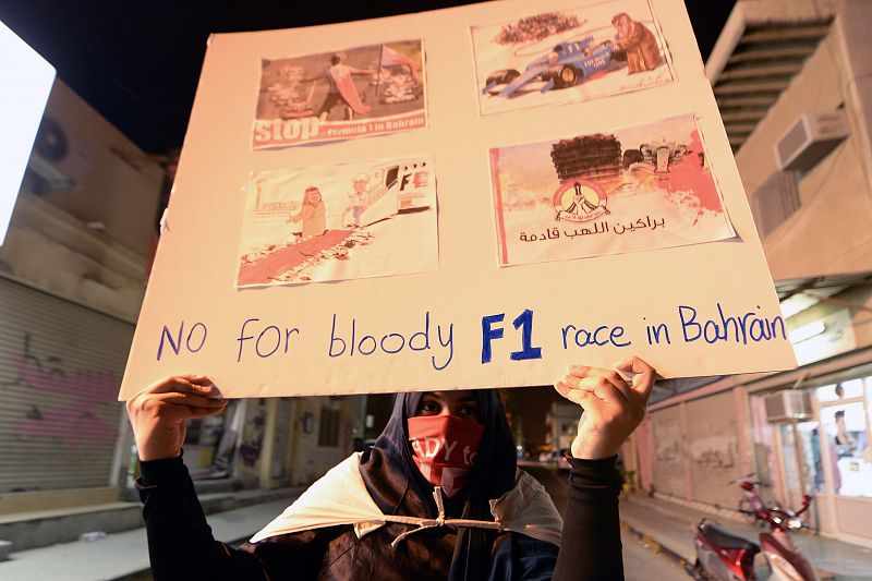 Decenas de miles de personas se manifiestan en contra del GP de Baréin de F-1