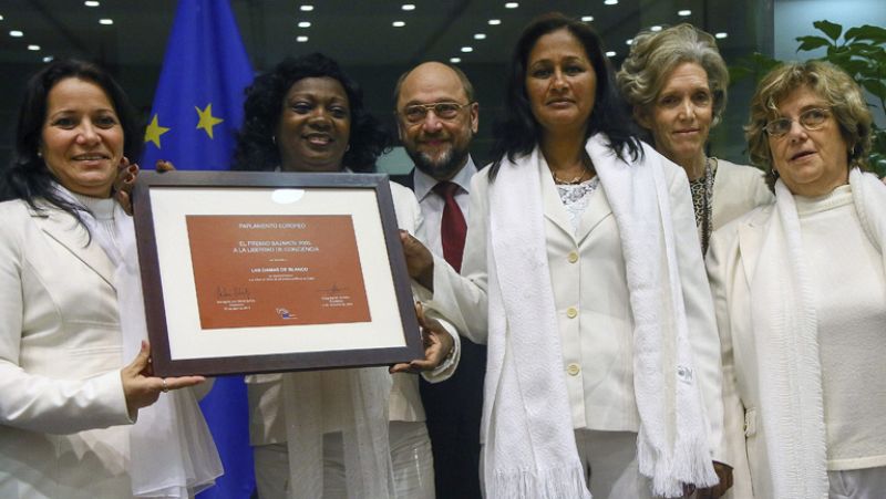 Las Damas de Blanco recogen el premio Sájarov y piden libertad para Cuba