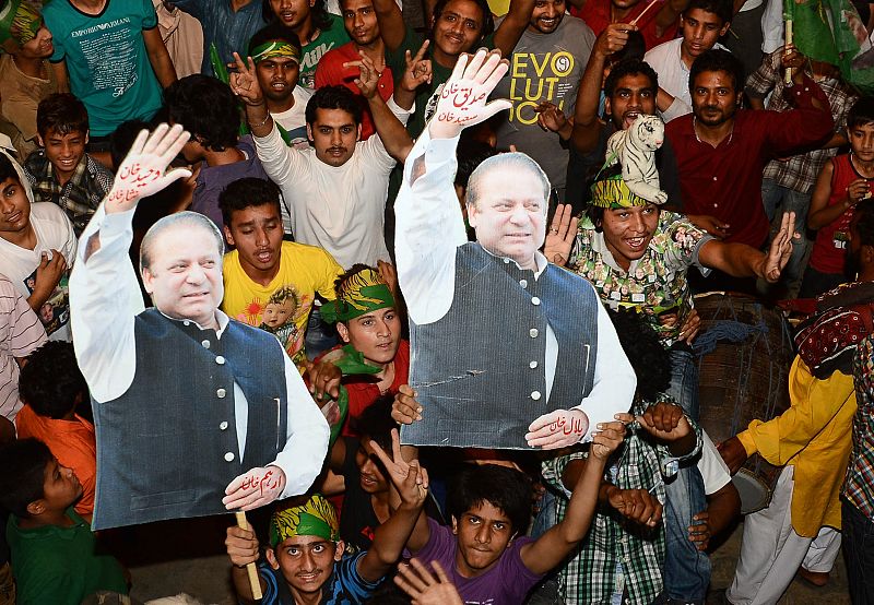 Los seguidores de Sharif le dan por vencedor en Pakistán pese a las denuncias de fraude