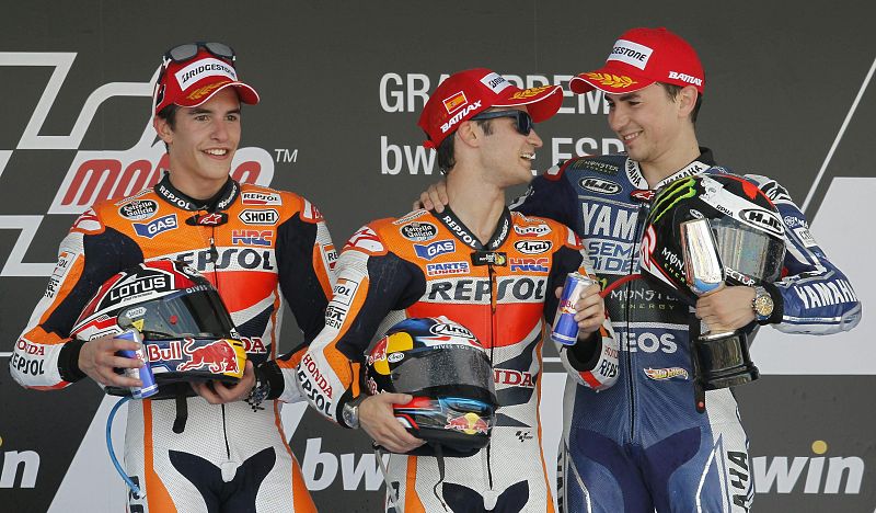 Márquez, Pedrosa y Lorenzo llegan muy igualados al Gran Premio de Francia