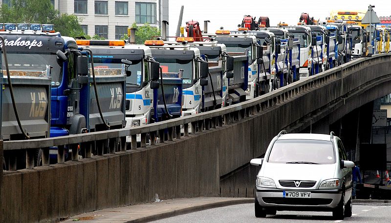 Las protestas por la subida del gasóleo se extienden por Europa