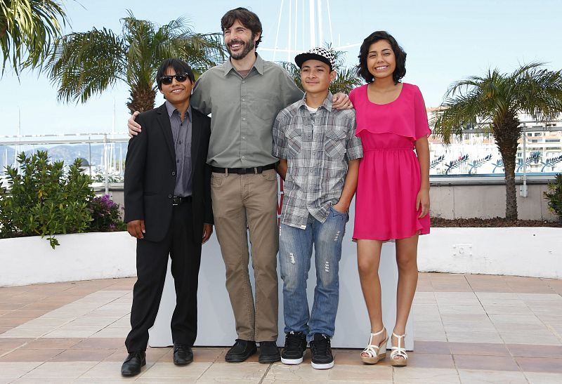 Los actores de la cinta española 'La jaula de oro', premio 'Una cierta mirada' en Cannes