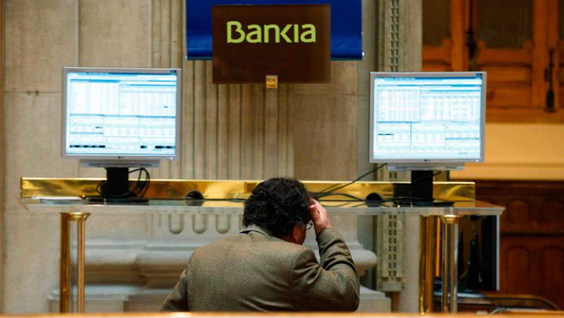 Bankia pierde un 5% en el estreno de sus nuevas acciones en Bolsa hasta los 0,57 euros