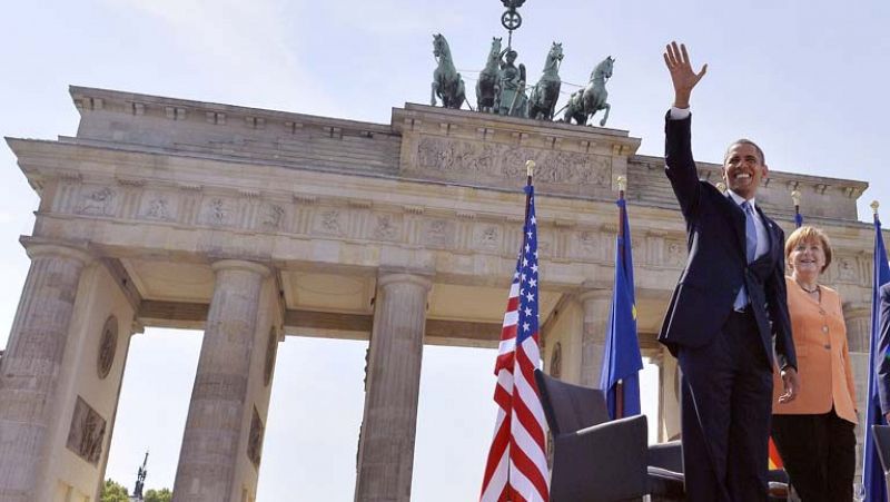 Obama emula a JFK y conquista Berlín con un discurso pacifista y antinuclear