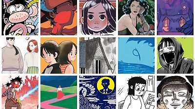 15 portadas de cómics con estilos artísticos variados (cartoon, manga, realismo, abstracción) y personajes diversos en escenas de aventura, fantasía, drama y misterio. 15 portadas de cómics con estilos artísticos variados (cartoon, manga, realismo, abstracción) y personajes diversos en escenas de aventura, fantasía, drama y misterio.