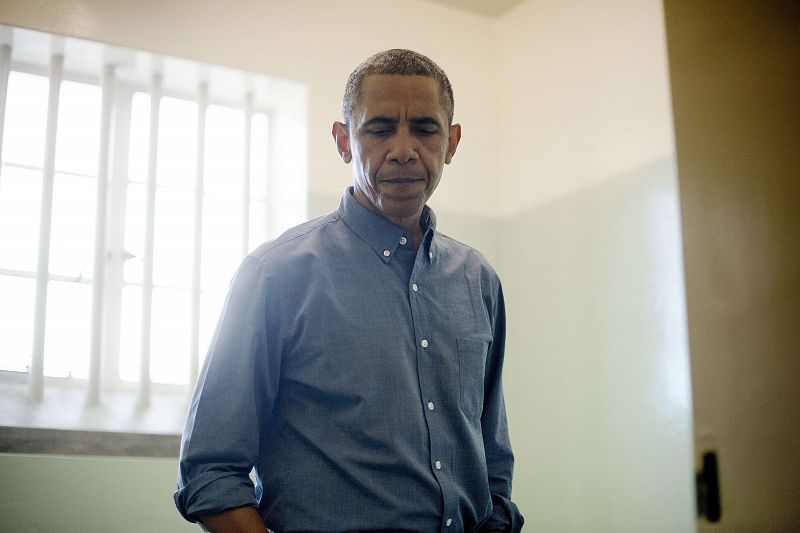 Obama, "conmovido" tras visitar la prisión donde estuvo encarcelado Mandela