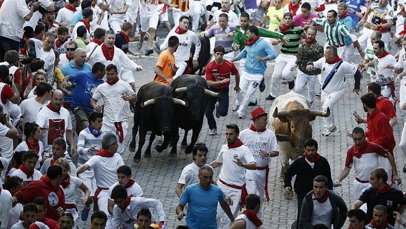 Rápido y emocionante segundo encierro de San Fermín 2013, de Dolores Aguirre
