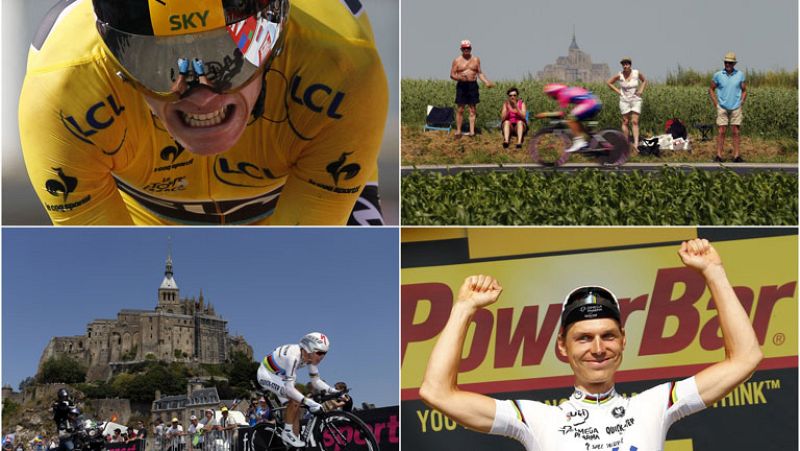 Chris Froome ajusticia a sus rivales en la crono de Mont-Saint-Michel que gana Tony Martin