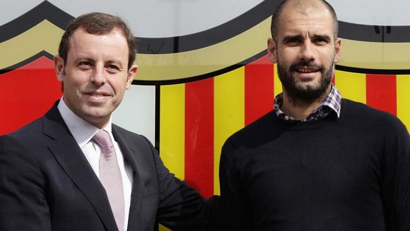 Guardiola rompe su silencio contra Rosell