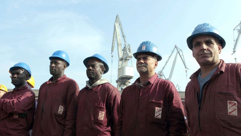 Una concentración en Sestao protesta este jueves contra la devolución de ayudas al naval