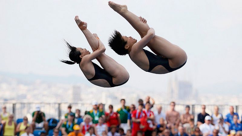 Las saltadoras chinas demuestran su hegemonía con un oro en los 3 metros sincronizados