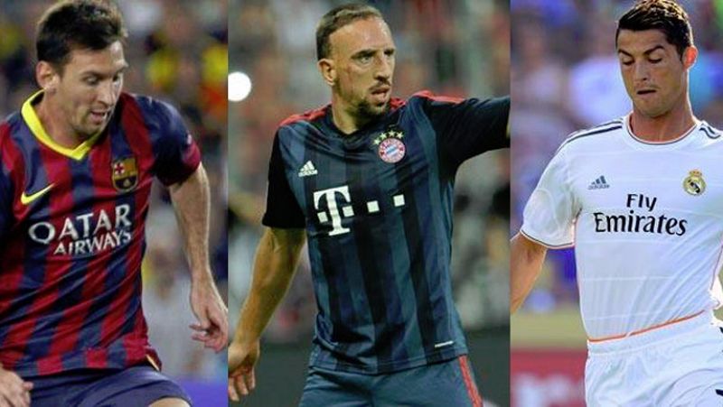 Messi, Ribéry y Ronaldo, nominados a Mejor Jugador de la UEFA 2012-2013