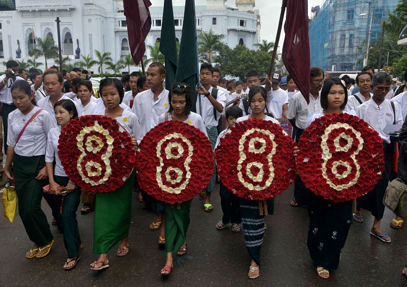 Birmania conmemora el 25 aniversario del inicio de la lucha por la democracia