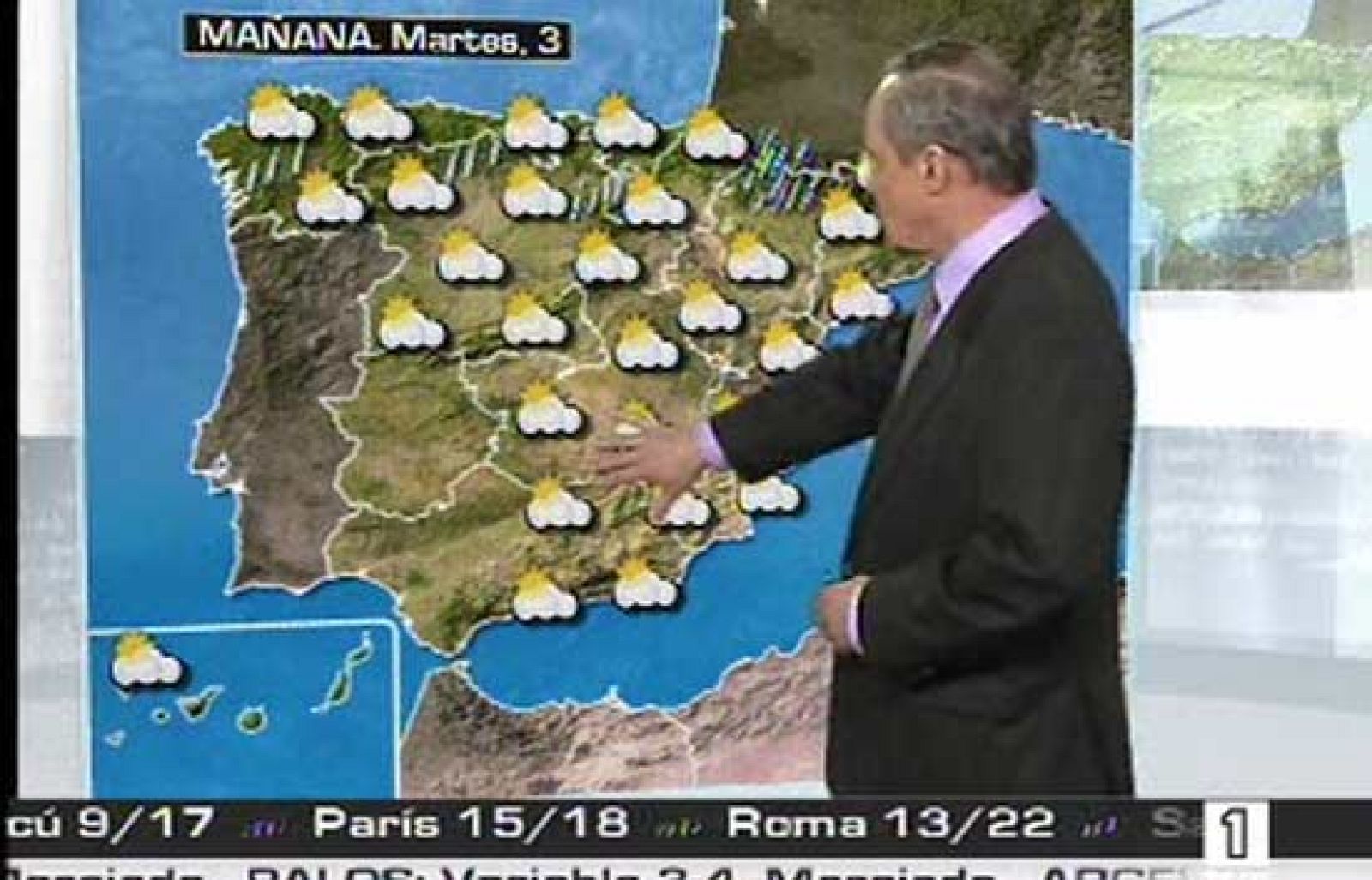 Nubosidad y precipitaciones débiles en el norte peninsular para este martes (02/06/08).