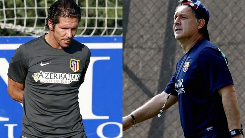 'Cholo' Simeone y 'Tata' Martino, el toque argentino en la quinta Supercopa Barça-Atlético