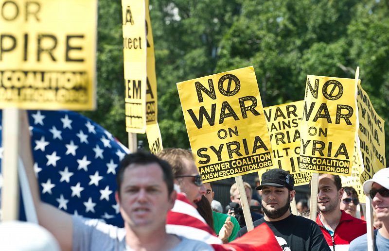 Los estadounidenses protestan por la intervención en Siria: "No es nuestra guerra"