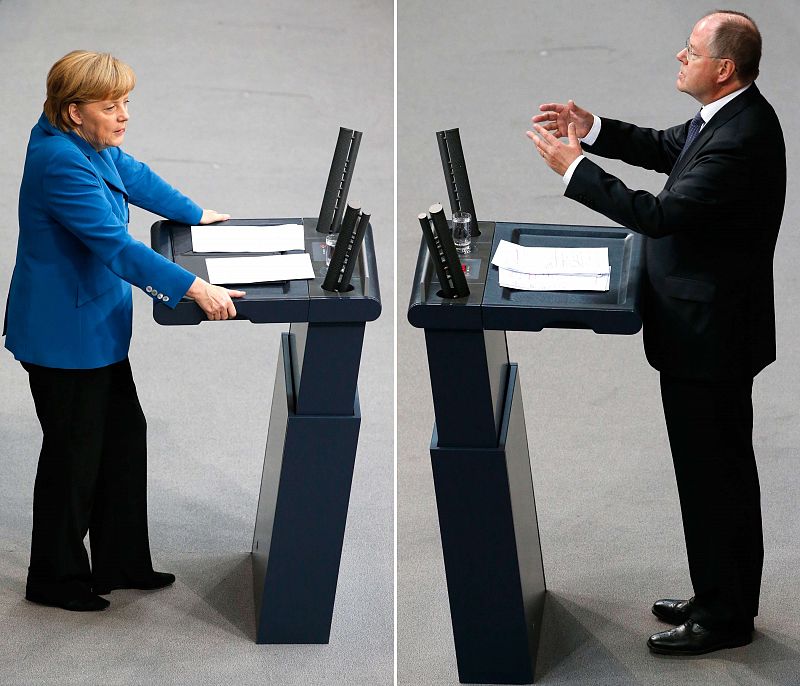 Merkel se apoya en su gestión económica para salir airosa de su último debate parlamentario