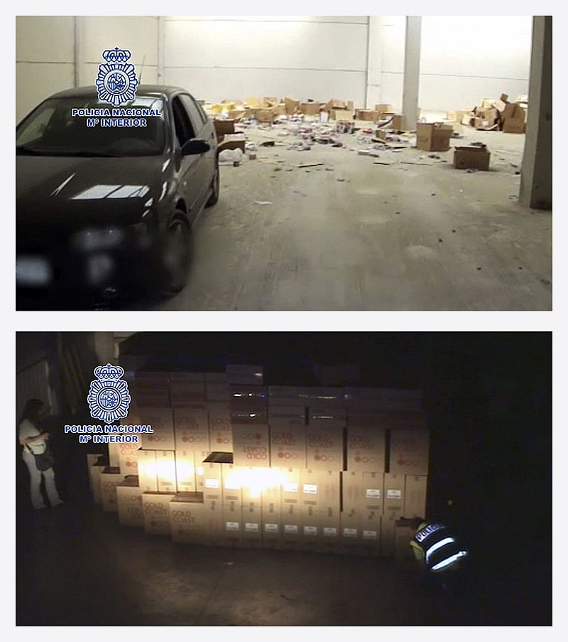 Once detenidos en una operación contra una banda que robó más de medio millón de cajetillas