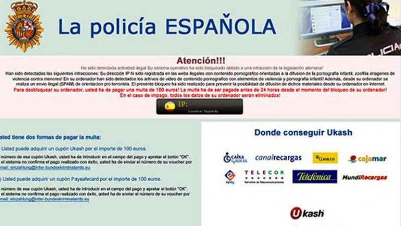 Desarticulada en Madrid la rama económica de la red cibercriminal del 'virus de la Policía'