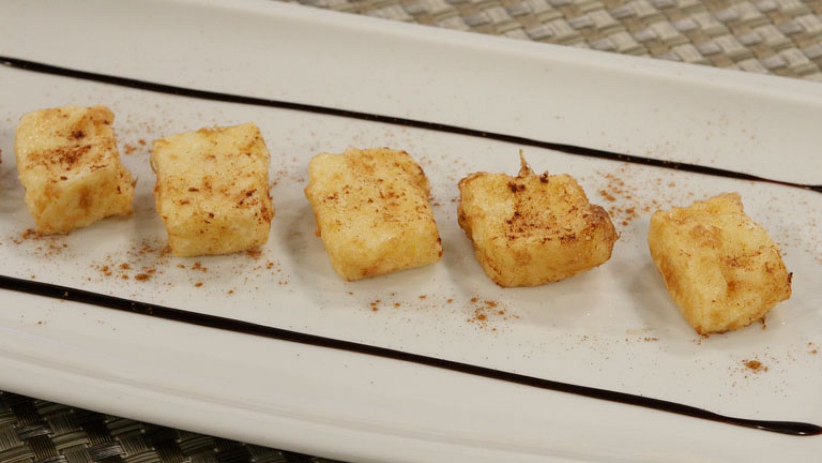 Leche frita sin azúcar