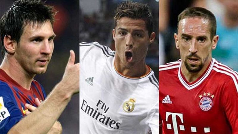 Messi, Cristiano Ronaldo y Ribéry, finalistas al Balón de Oro 2013