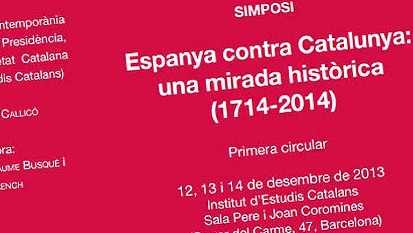 PPC, UPyD y C's denuncian ante la Fiscalía el simposio "España contra Cataluña" | Ver