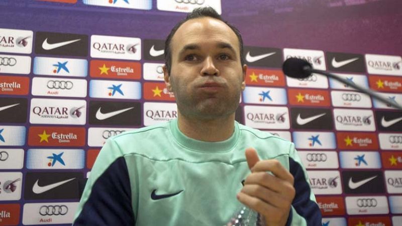 Iniesta:  "No creo que el partido contra el Atlético de Madrid sea definitivo"